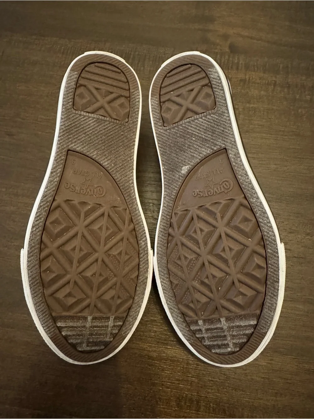 Converse Kids Low Top Sneakers - Brown and White
